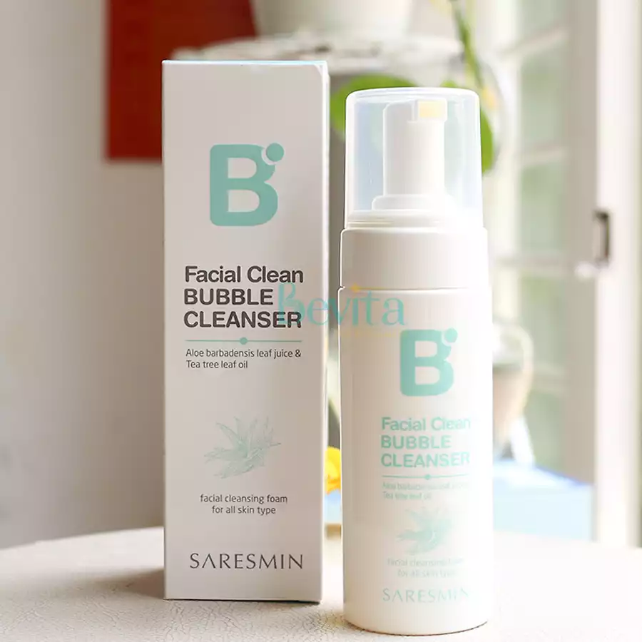 Sữa rửa mặt dạng bọt cho da nhạy cảm Saresmin Facial Clean Bubble Cleanser 150ml