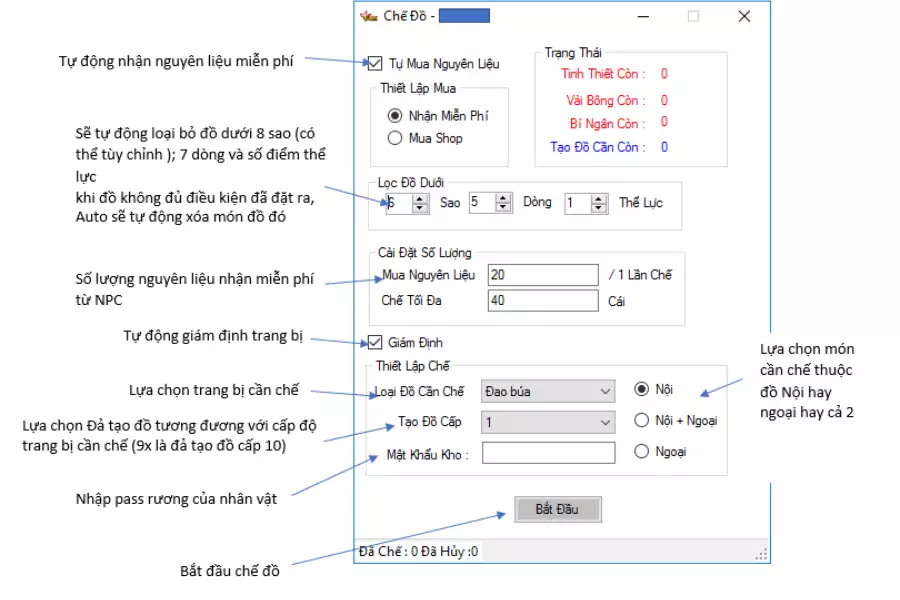 Hướng Dẫn Auto Chế Đồ trong TLBB PC với GAuto, iAuto, LCTAuto