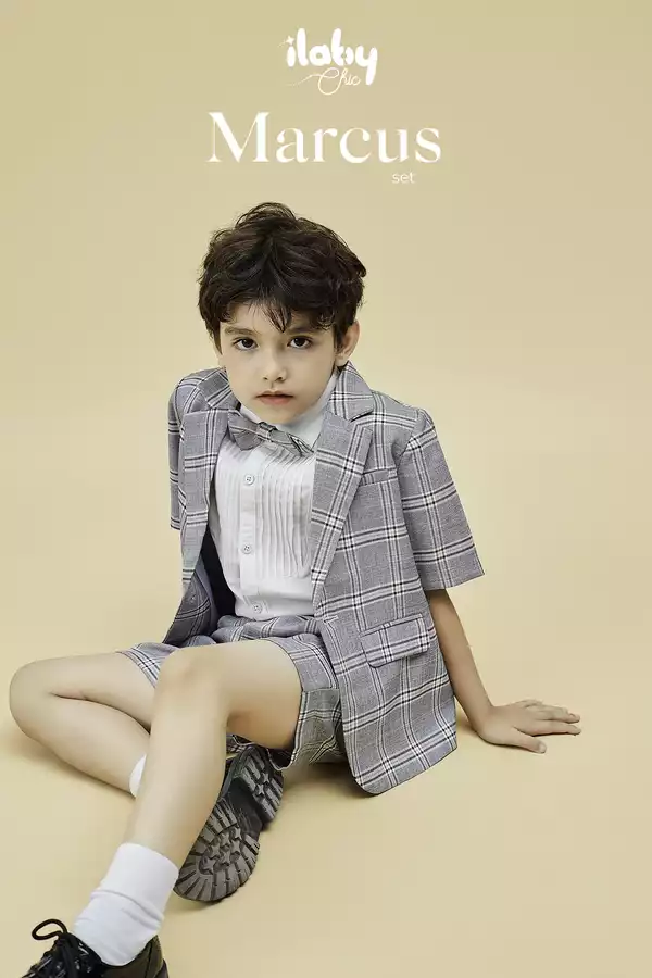 Set vest blazer cộc tay kèm nơ