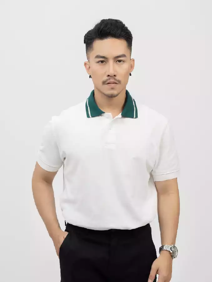 Áo Polo Nam Ugo Màu Xanh Lá vải Uni phom Regular Fit 