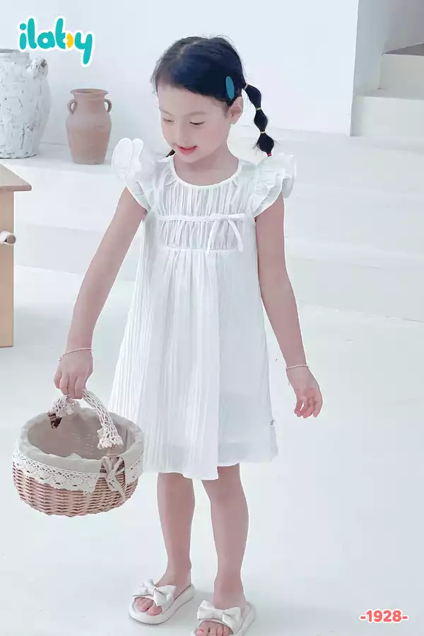 Váy nhún ngực tay cánh tiên hai tầng