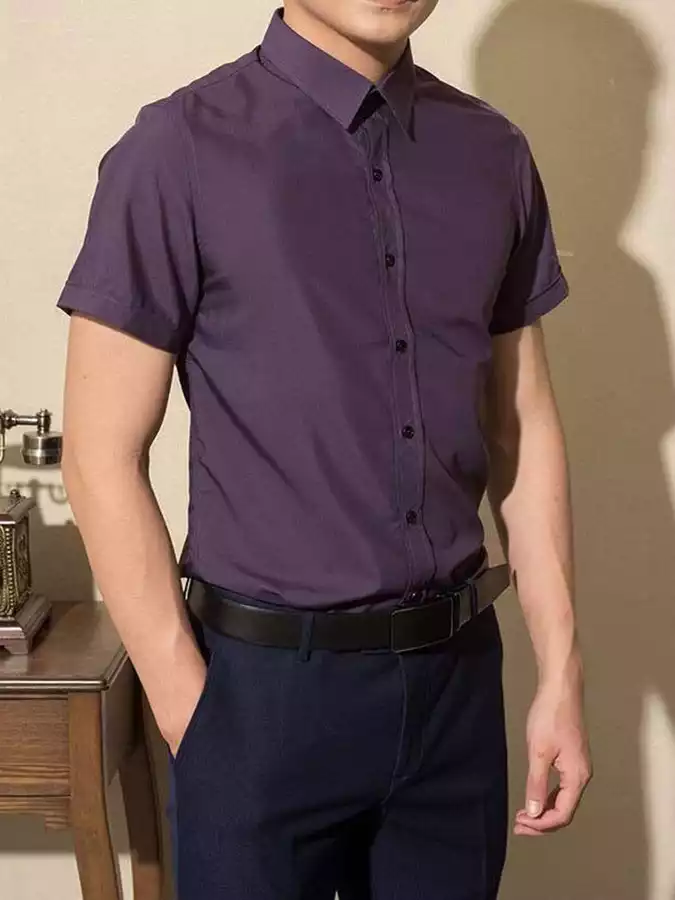  Sơ mi tay ngắn Tím 