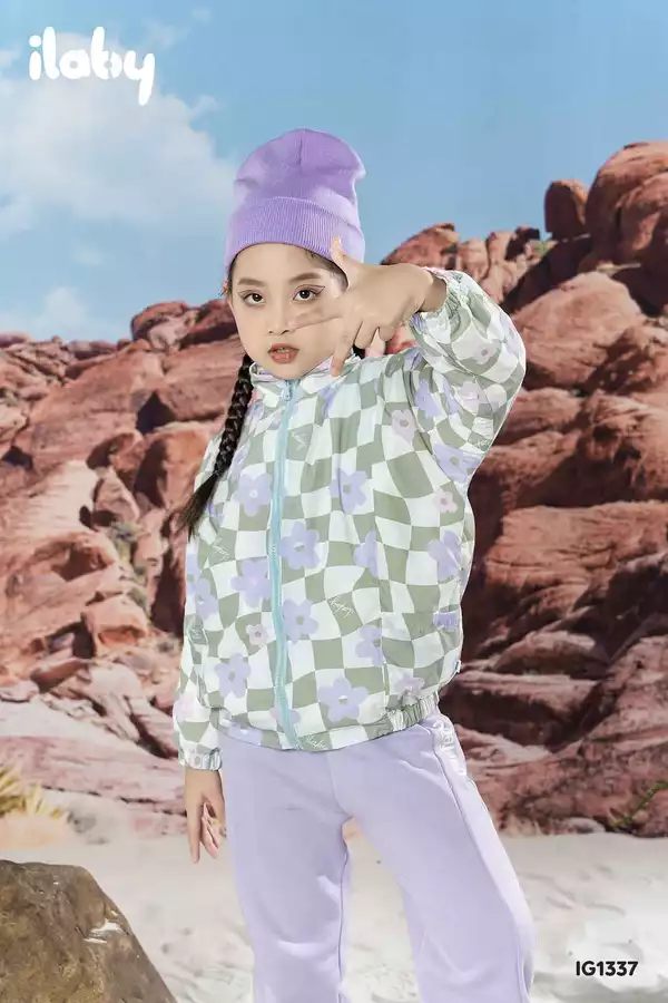 Áo gió in caro hoa