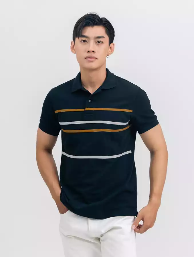  Áo Polo Nam Naga vải Uni phom Regular Fit 