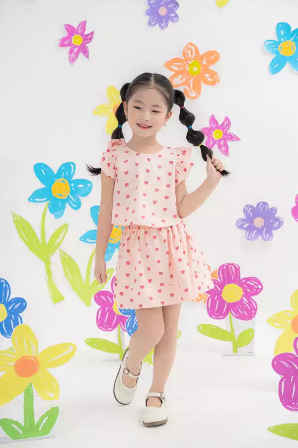 Sét áo croptop chân váy họa tiết