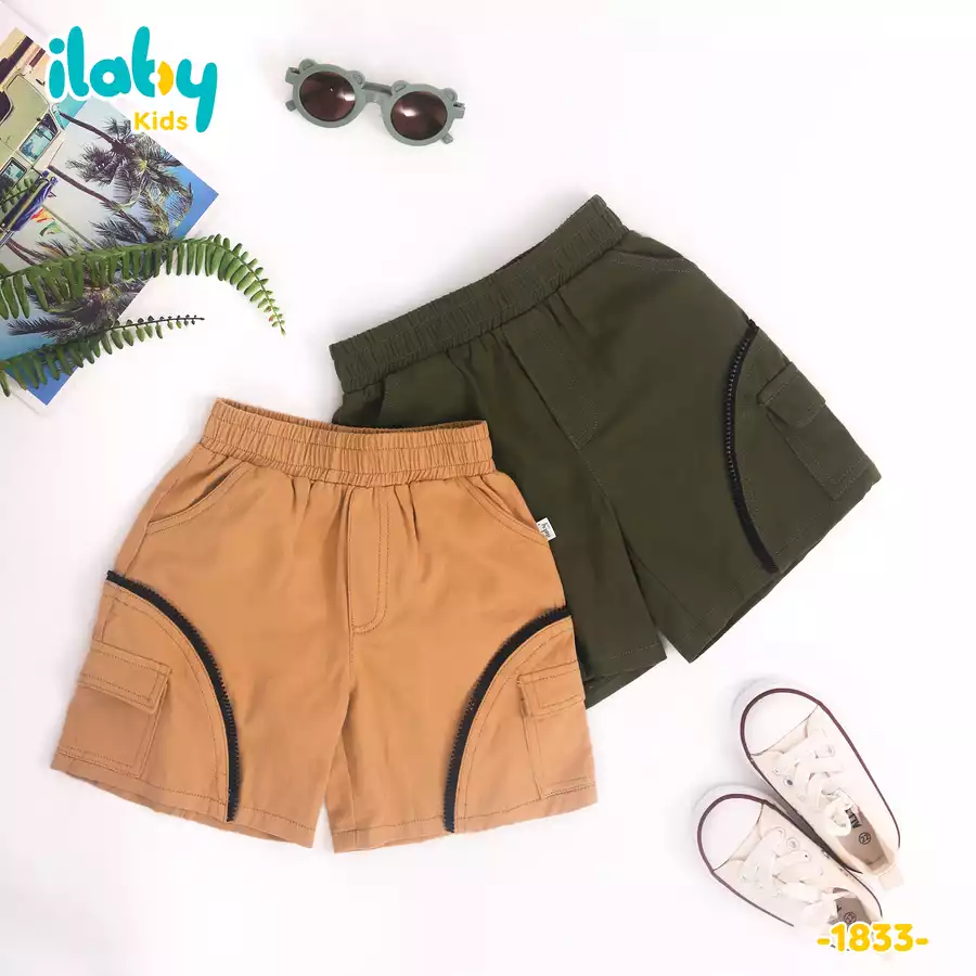 Quần kaki phối lé khoá