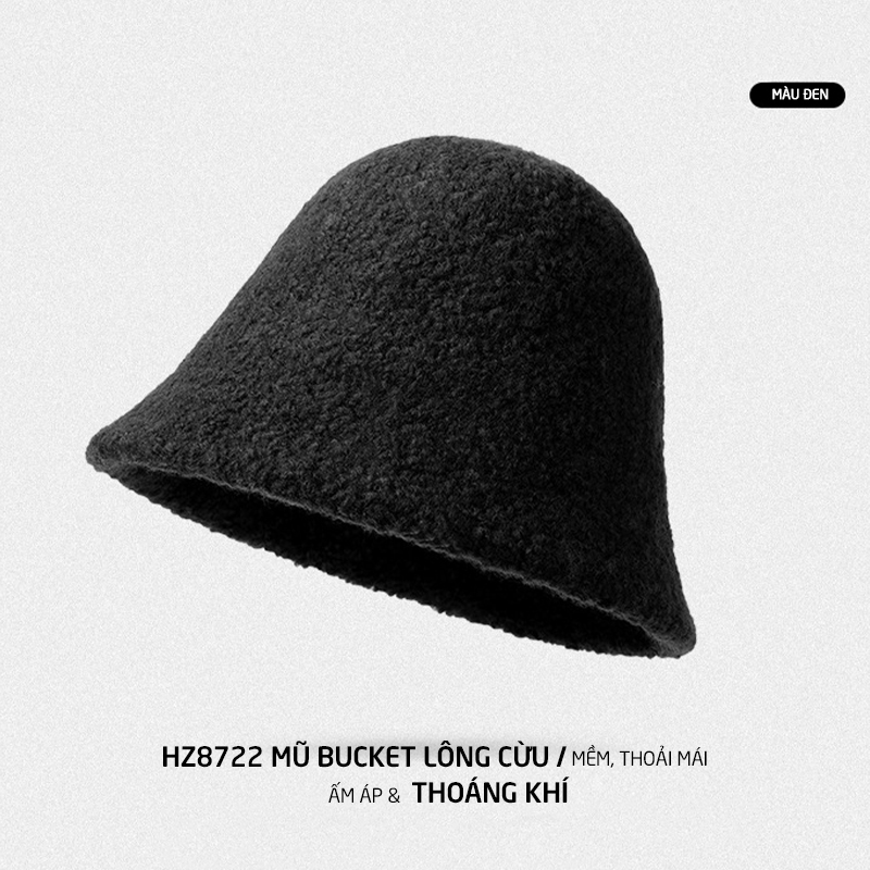 Mũ bucket lông tự nhiên HZ8722