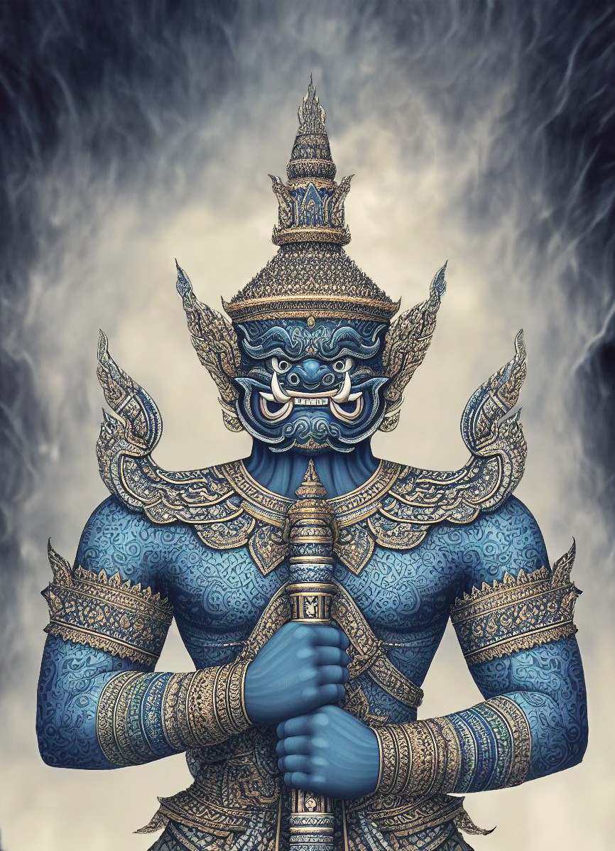 ท้าวเวสสุวรรณ ปางสีฟ้าเงิน