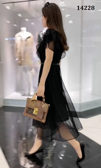 14228-Đầm xòe voan lưới tay tiên tầng (voan lưới, lót,ko kèm nịt)_thumbnail_3