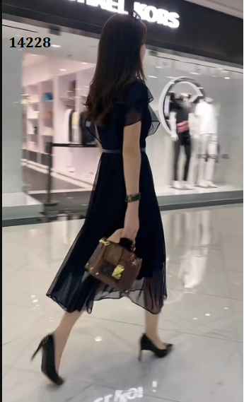14228-Đầm xòe voan lưới tay tiên tầng (voan lưới, lót,ko kèm nịt)_thumbnail_5
