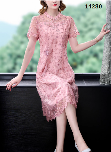 14280-Đầm ren chữ A phối cổ tàu  màu hồng (ren.lót)_thumbnail_4