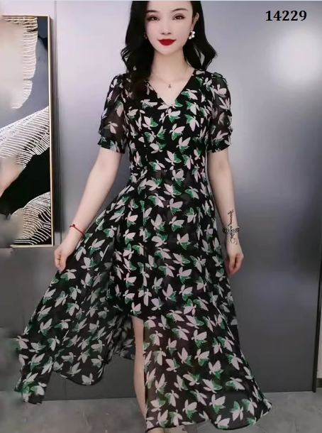 14229-Đầm xòe tà cách điệu bướm trắng xanh (voan,lót)_thumbnail_1