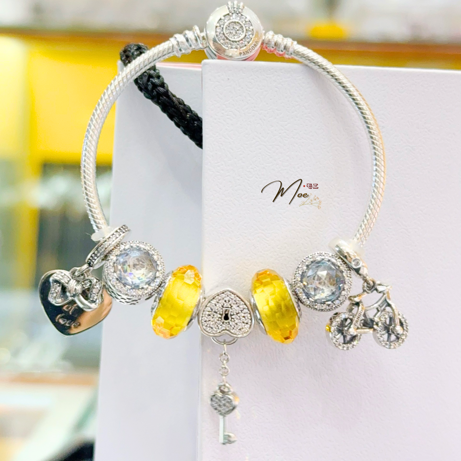 LT539 - Vòng Pandora chìa khóa trái tim vàng