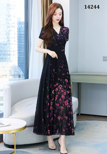 14244-Đầm dài in hoa hồng nhí (voan, lót)_thumbnail_2