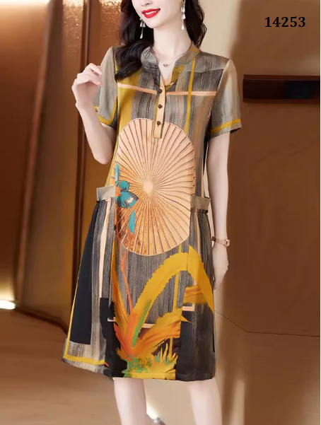 14253-Đầm suông in hình 3D ( lụa ) _thumbnail_2