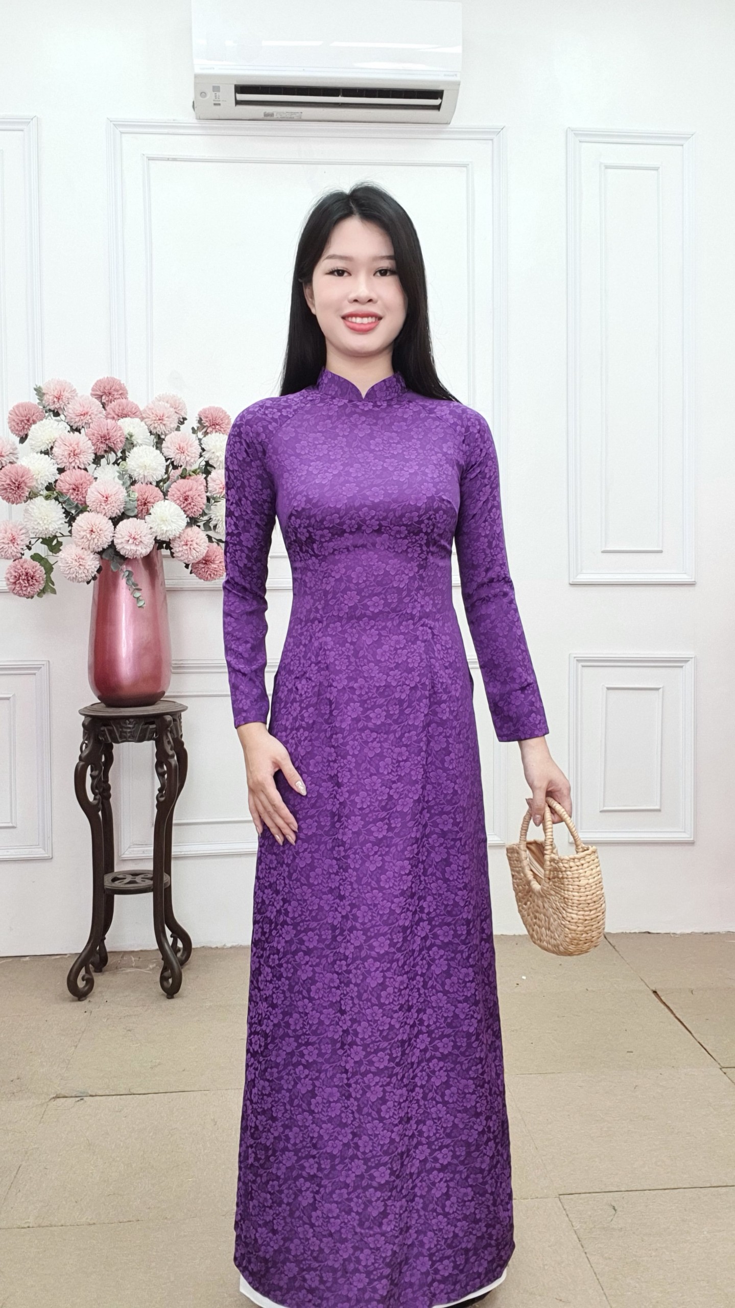 A2501CC o D i G m T m Hu C Cao Tay D i Hoa Mai Aodaivanphan1 a2501cc-o-d-i-g-m-t-m-hu-c-cao-tay-d-i-hoa-mai-aodaivanphan1