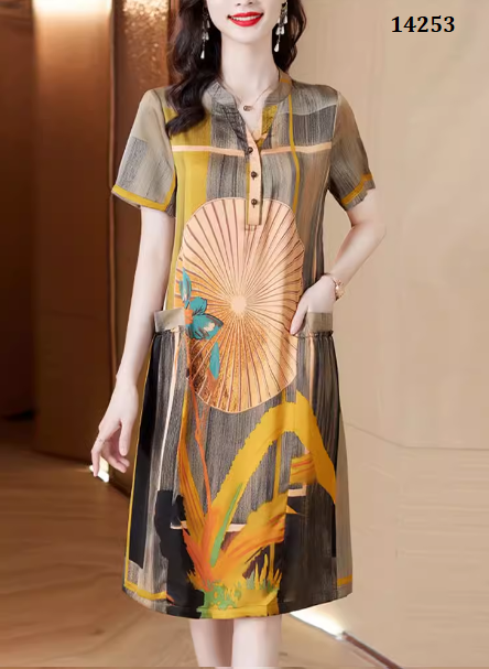 14253-Đầm suông in hình 3D ( lụa ) _thumbnail_1