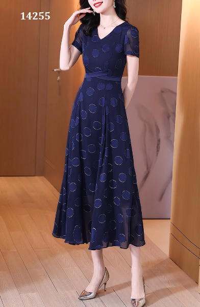 14255-Đầm xòe voan in họa tiết hình tròn (voan in, lót)_thumbnail_0