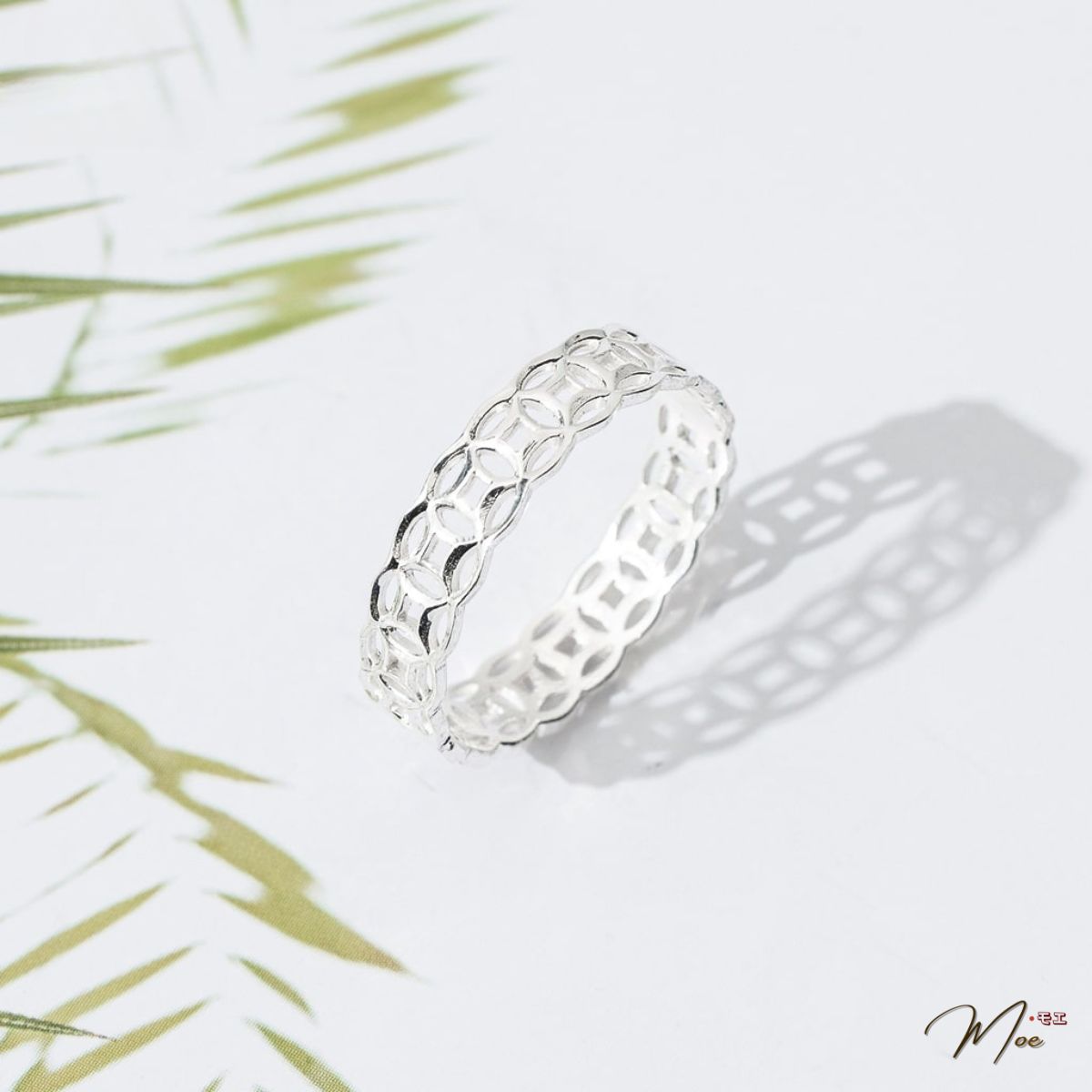 N151 - Nhẫn kim tiền liền trơn basic