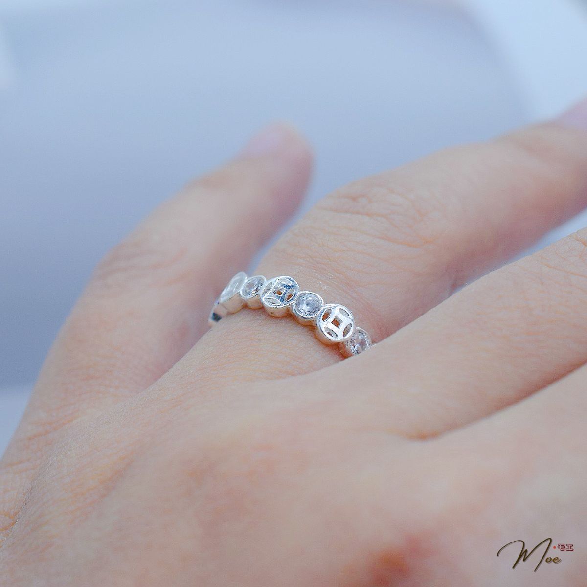 N150 - Nhẫn kim tiền pha lê may mắn