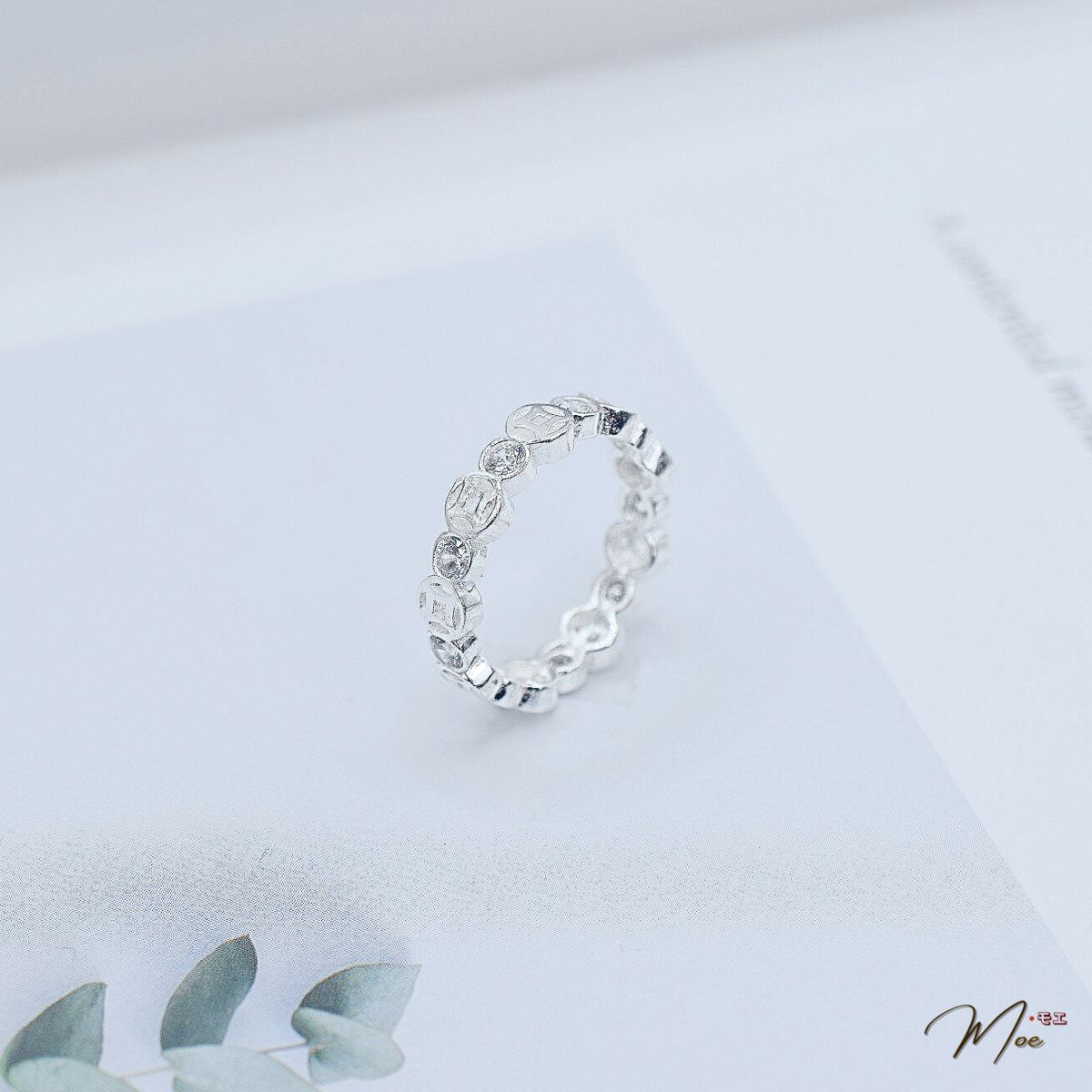 N150 - Nhẫn kim tiền pha lê may mắn