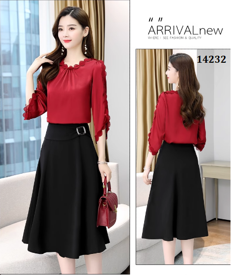 14232-Set áo tay lở viền ren kèm chân váy (lụa chéo, thun poly)_thumbnail_5