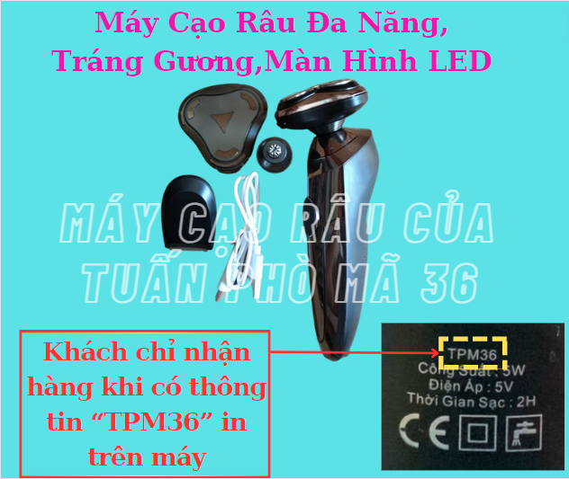 Máy Cạo Râu Bản Nâng Cấp 3in1 LED Tuấn Phò Mã 36_thumbnail_3