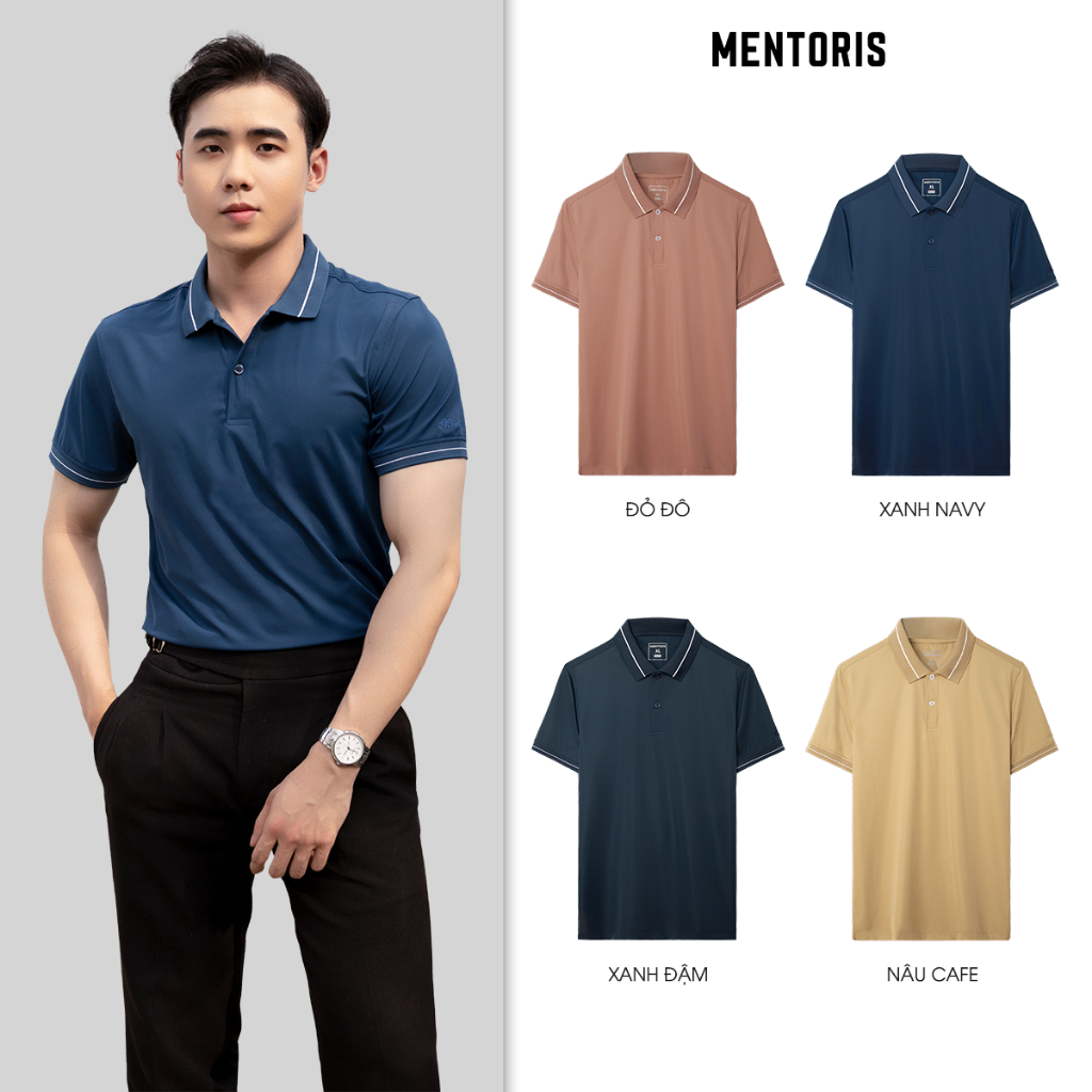 Áo Polo Nam Mentoris, Mẫu Sọc Cao Cấp, bản Polo Premium Basic,  Dễ Phối Đồ, Mẫu Mới Nhất 2023 MPL30_thumbnail_2