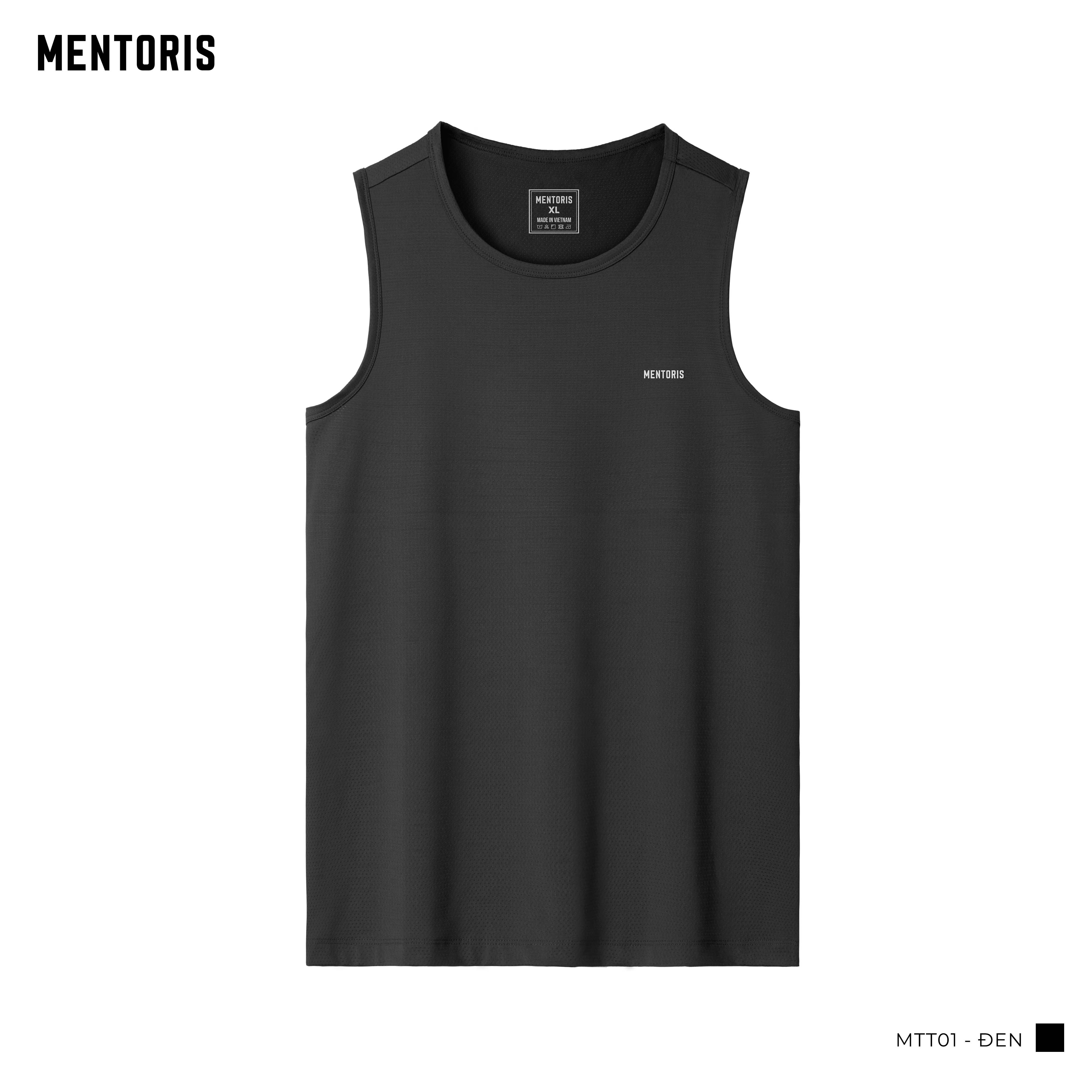 Áo thun ba lỗ nam Mentoris thiết kế đơn giản trẻ trung năng động,tanktop chất liệu coolmax thoáng mát MTT01