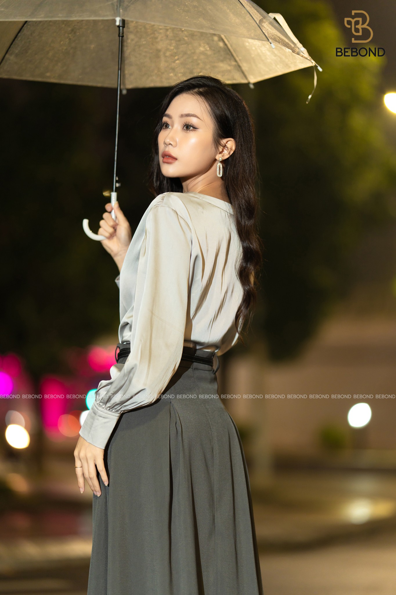 ÁO SƠ MI CỔ TÀU TAY BỒNG - NICOLE TOP