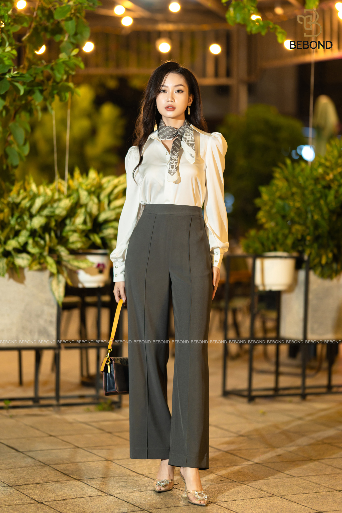 Set áo sơ mi Zena -Quần ống suông màu ghi Hilda_thumbnail_0