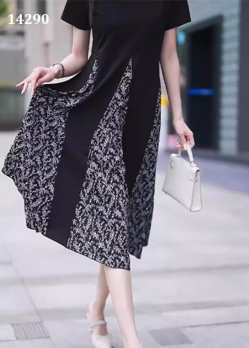 14290-Đầm xòe A phối hai màu cách điệu_thumbnail_2