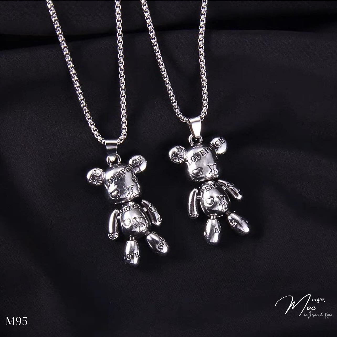 D125- Dây chuyền unisex gấu Brick