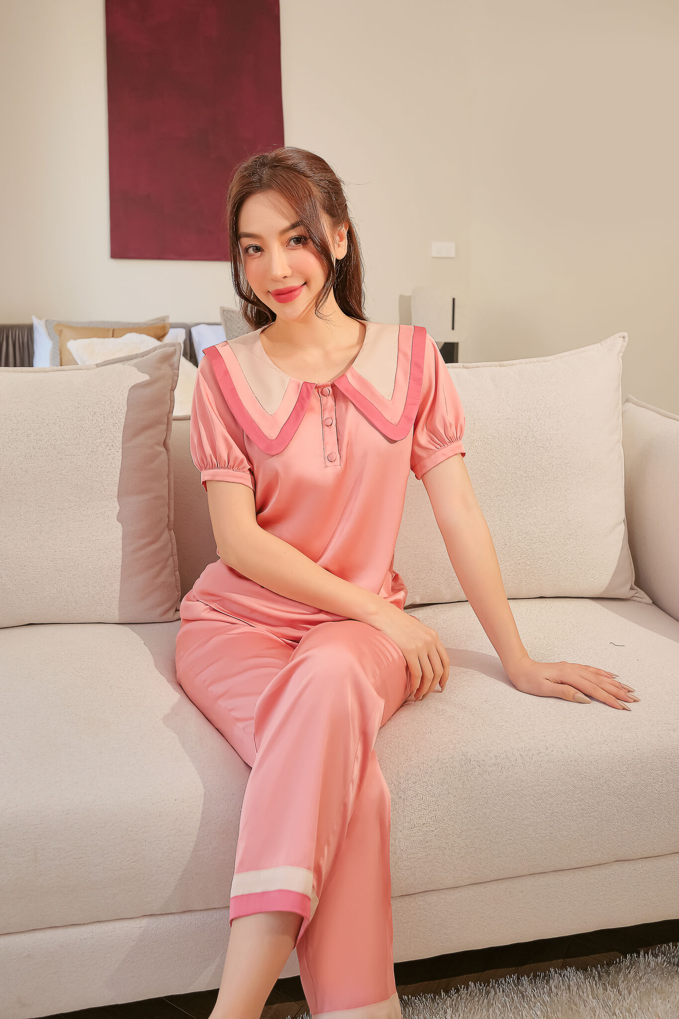 Bộ ngủ áo cộc tay, quần dài BN408_thumbnail_4