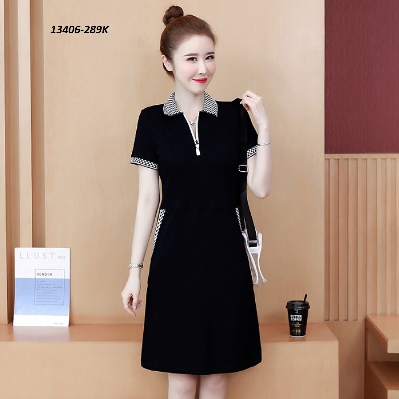 13406-Đầm suông chữ A phối viền sọc caro_thumbnail_0