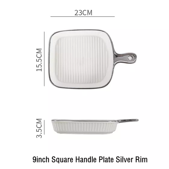 Product image - Silver Rim Serving Dinnerware