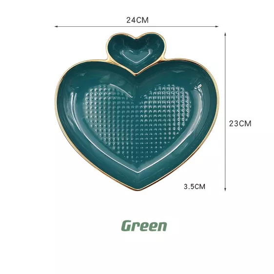 Product image - Gold Rim Heart Dumpling Plate