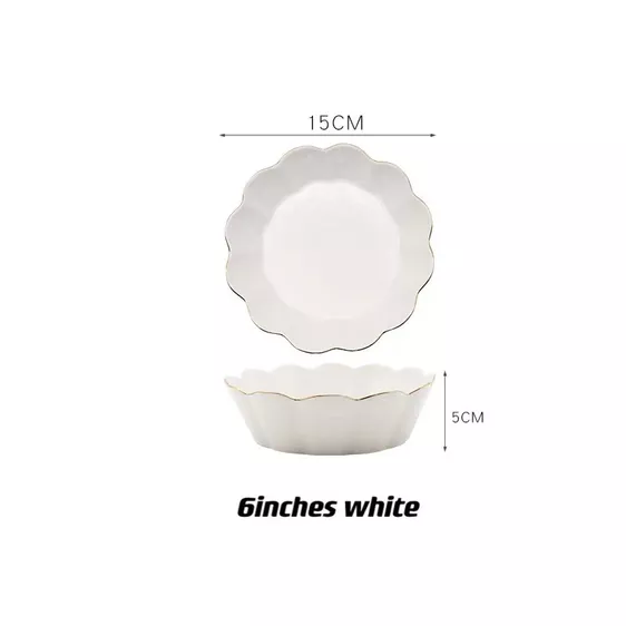 Product image - Gold Rim Flower Bowl