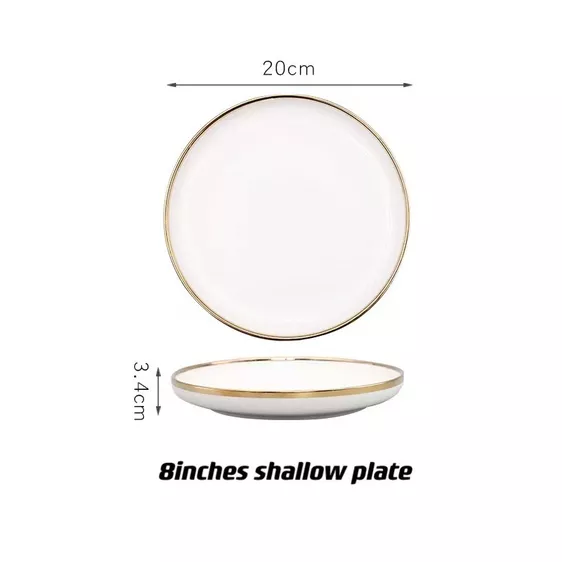 Product image - Gold Rim Shallow/Deep Plate