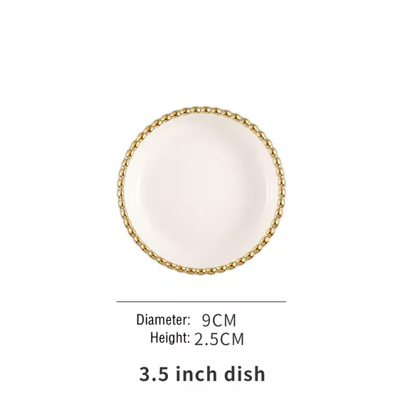 Product image - Beaded Gold Rim Plates