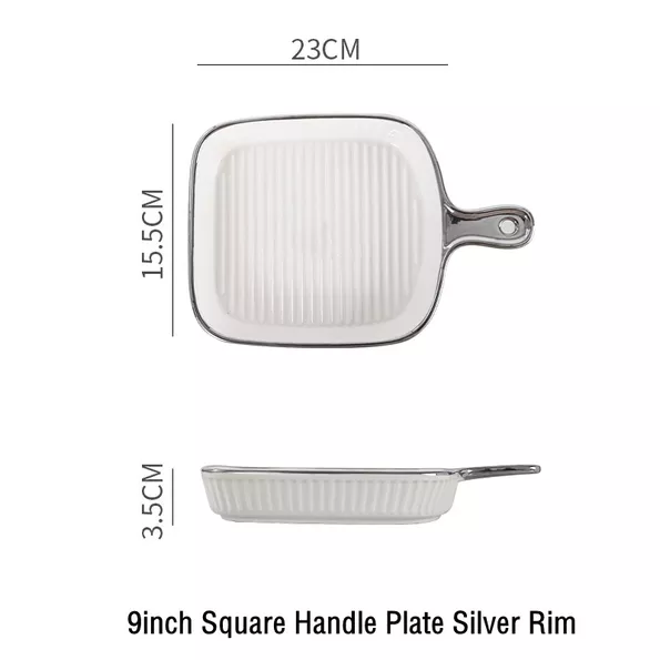 Product image - Silver Rim Serving Dinnerware