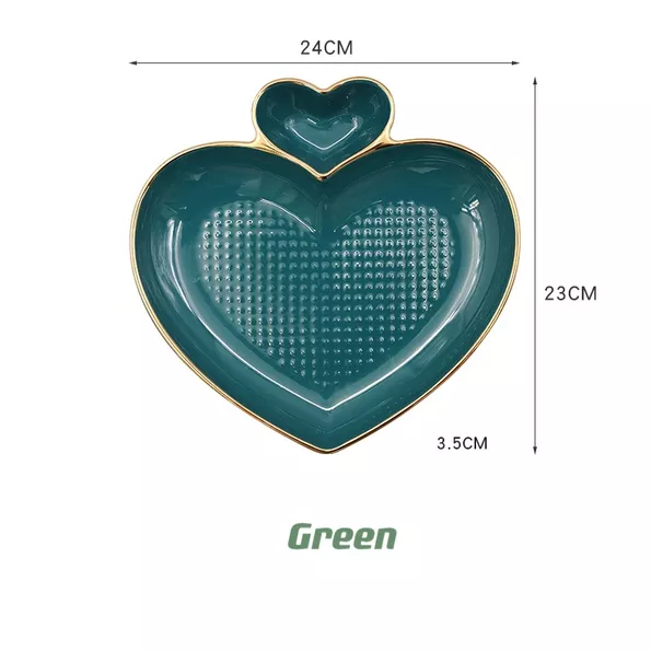 Product image - Gold Rim Heart Dumpling Plate