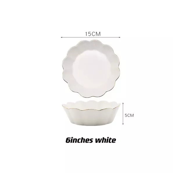 Product image - Gold Rim Flower Bowl