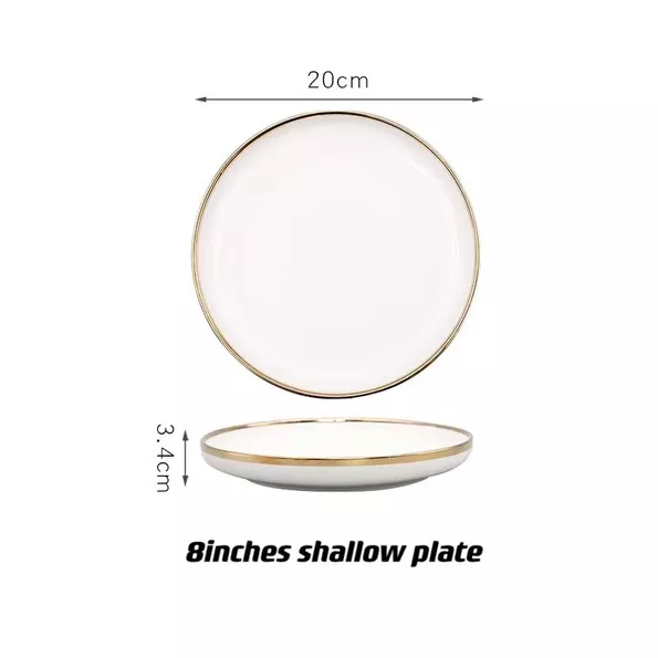 Product image - Gold Rim Shallow/Deep Plate
