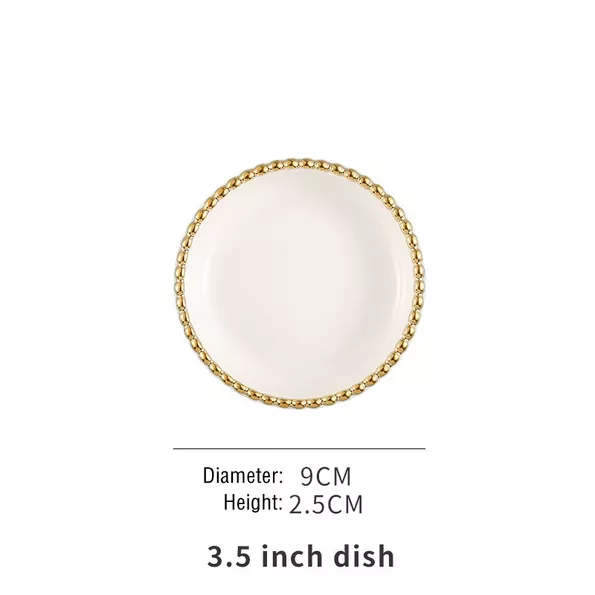 Product image - Beaded Gold Rim Plates