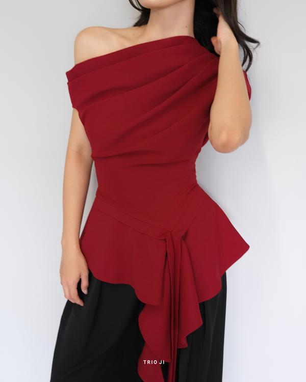 Shirley Mesh Ribbon Detail Front Casual Top main image 1