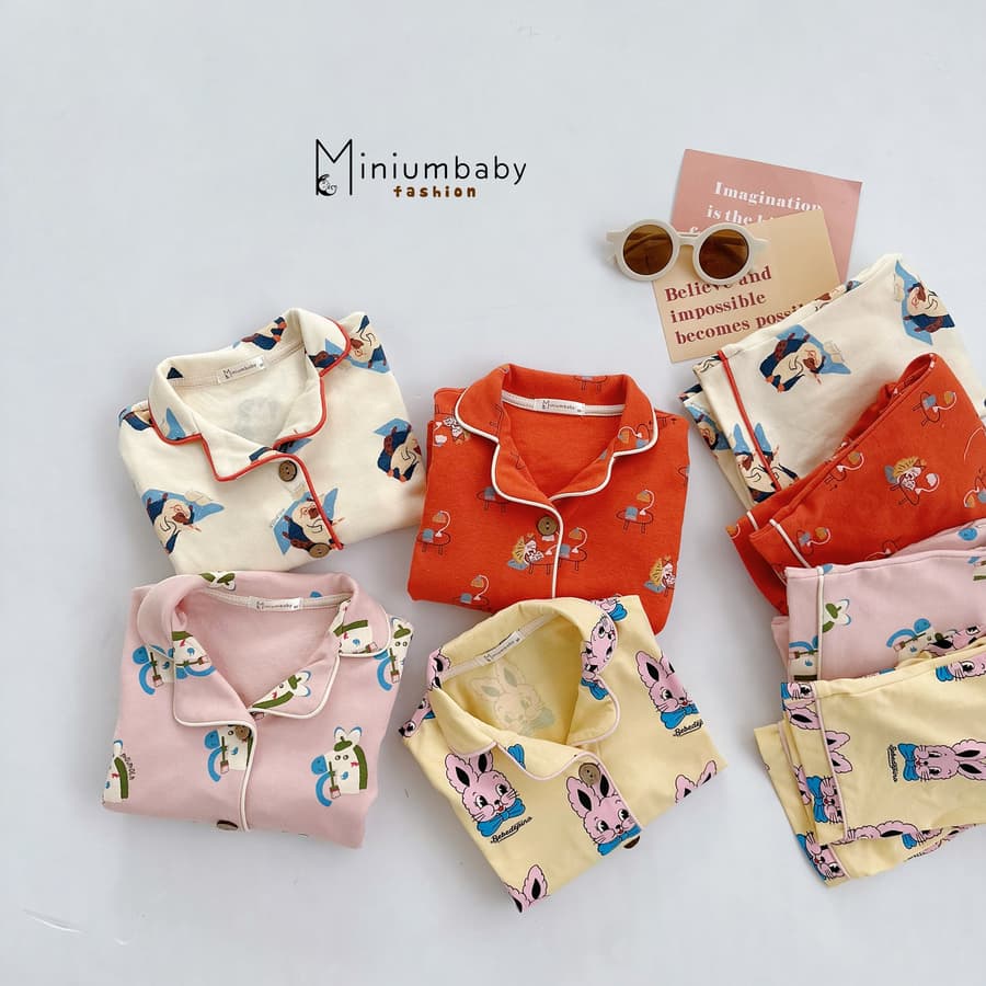 SB1780- bộ pijama họa tiết cho bé trai bé gái