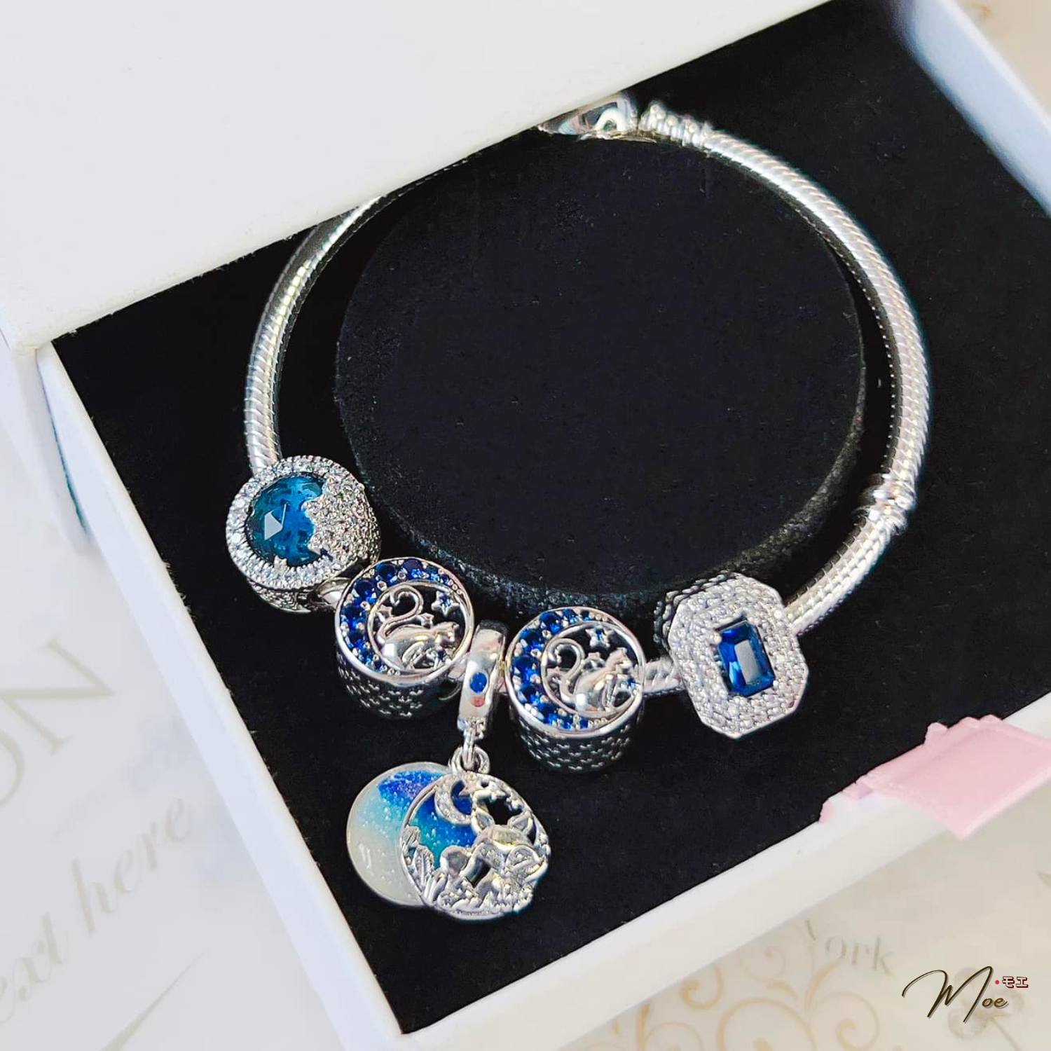 LT556 - Vòng Pandora xanh cửu vĩ hồ