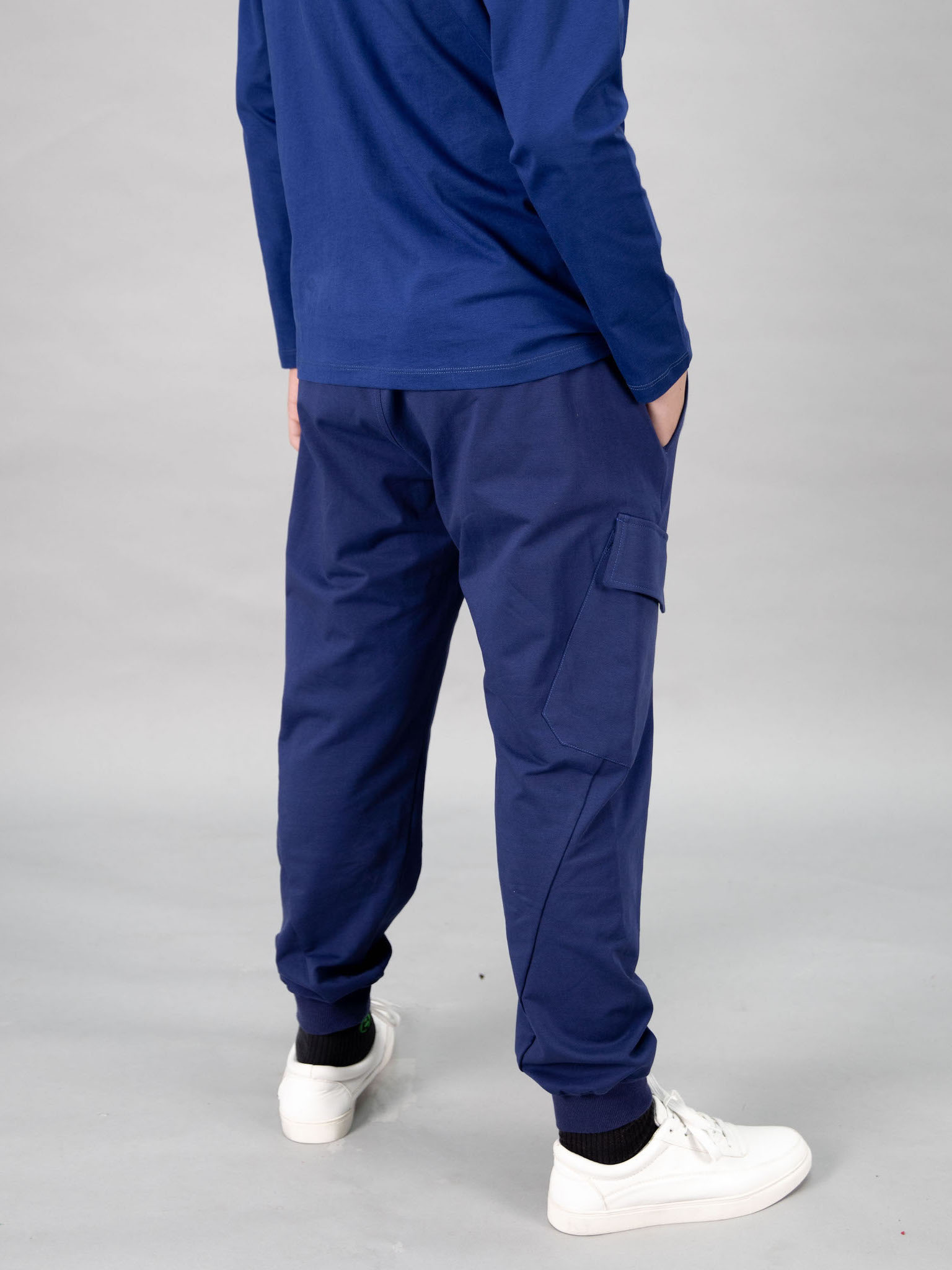 Quần nỉ xanh coban túi hộp chéo_thumbnail_1