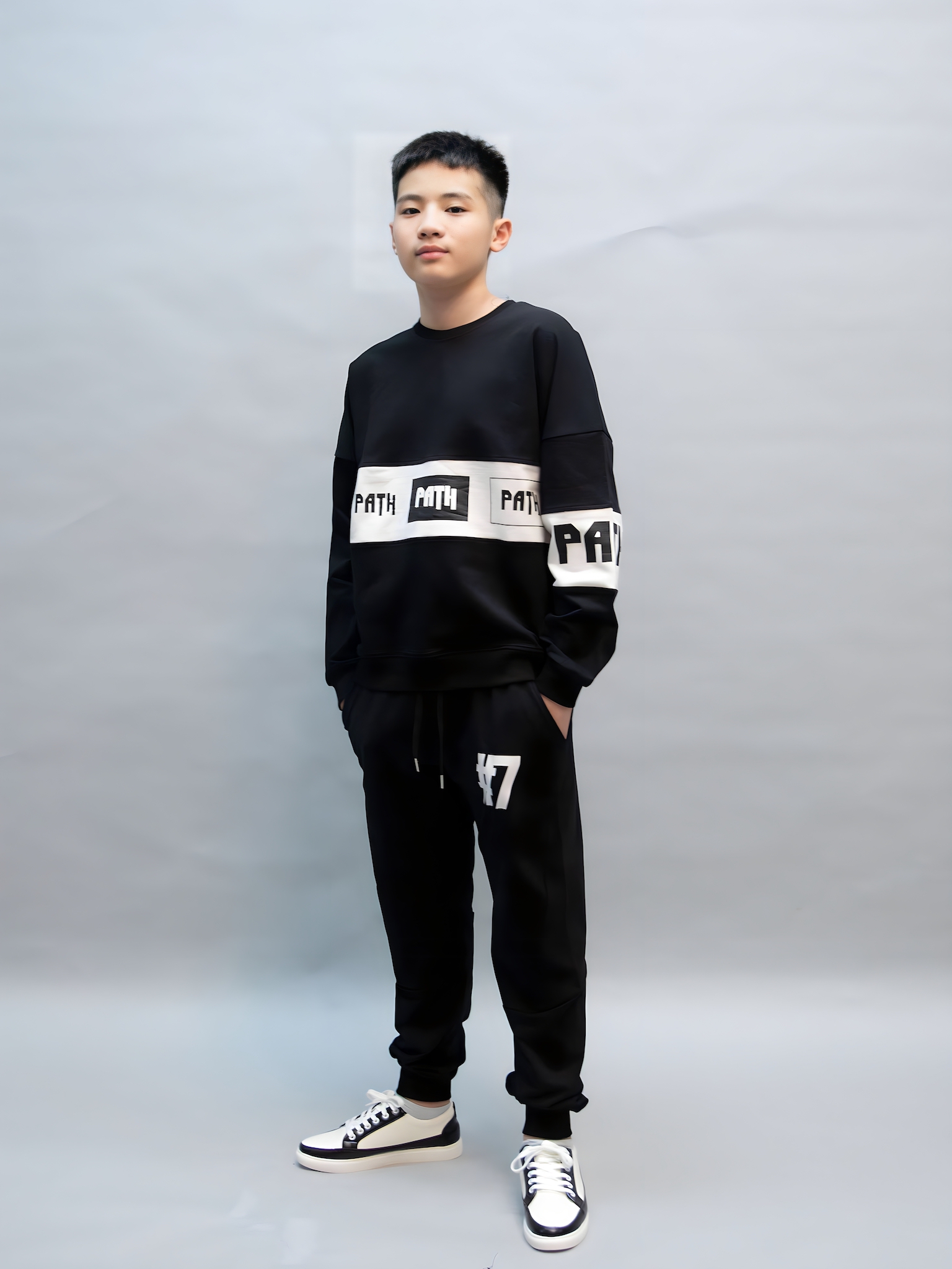 Quần nỉ đen in #7_thumbnail_3